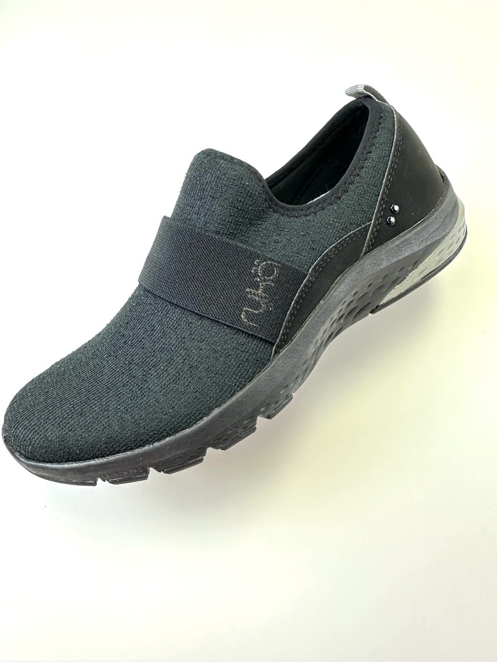Ryka Easy Going Black Knit Slip On Sneakers Womens 8 5